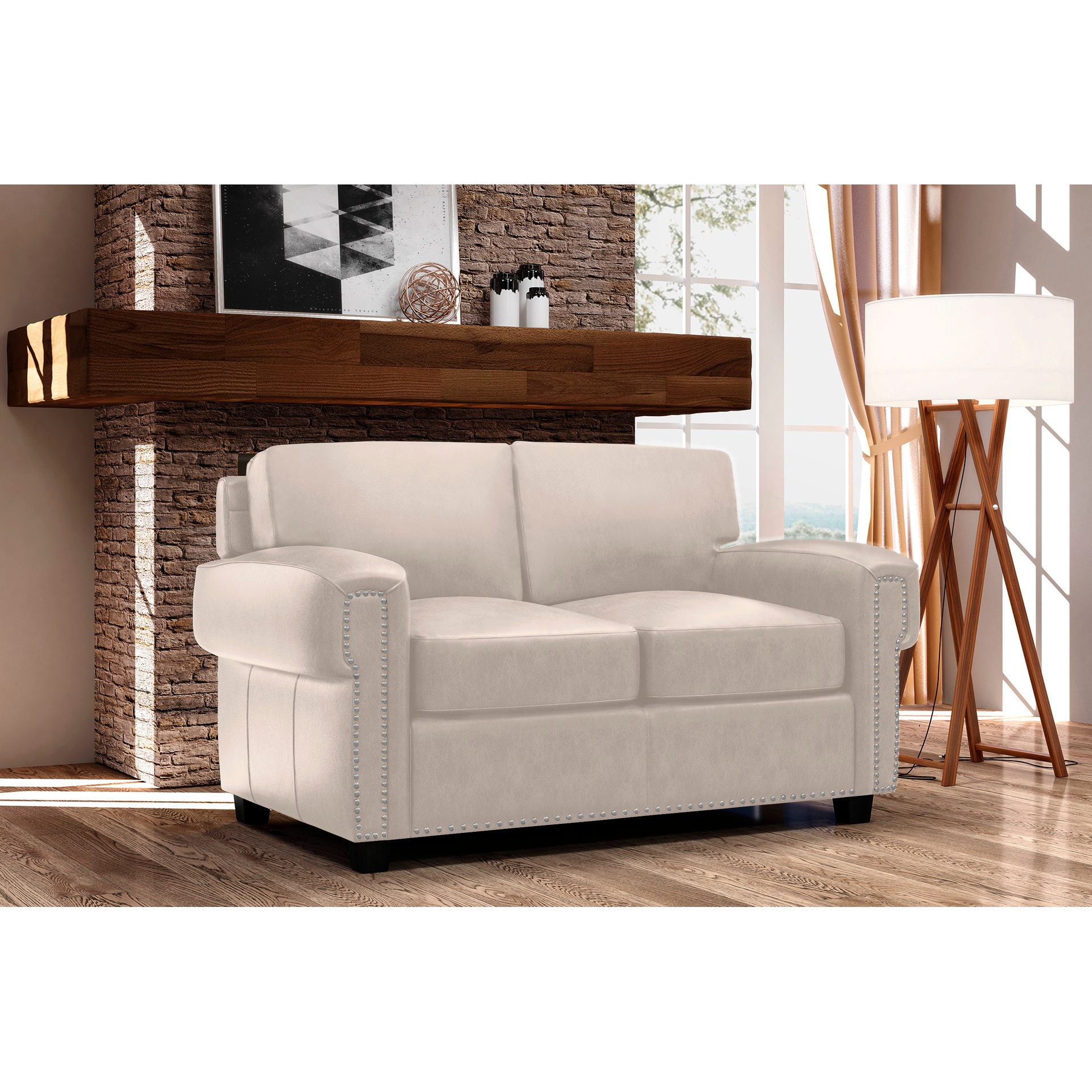Leather twin outlet sleeper sofa